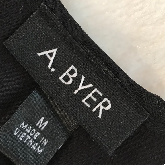 NWT A. Byer Black Flowy Blouse Beaded - Picture 7 of 7